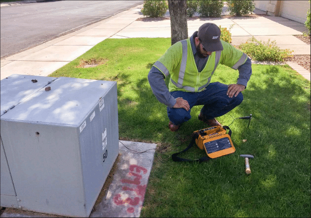 Utility training with SRP where an individual is working with utility equipment.