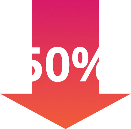 Down arrow - 50%